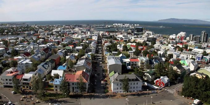 Ein Blick auf die isländische Hauptstadt Reykjavik. (Symbolbild) Flugzeugabsturz Island