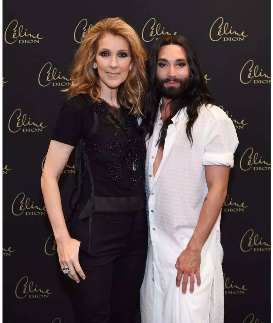 ESC-Sieger unter sich: Céline Dion (l.) und Conchita Wurst.