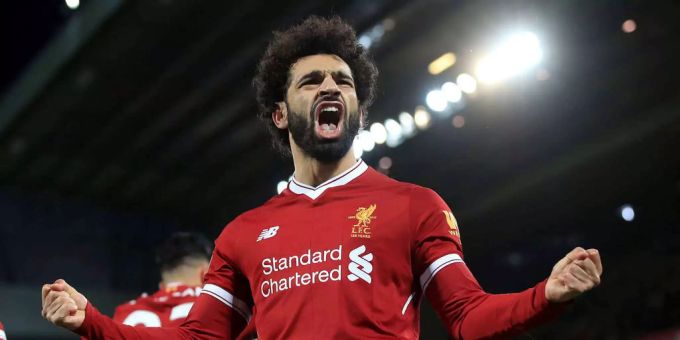 Mohamed Salah hat Grund zum Jubeln. Mohamed Salah hat Grund zum Jubeln.