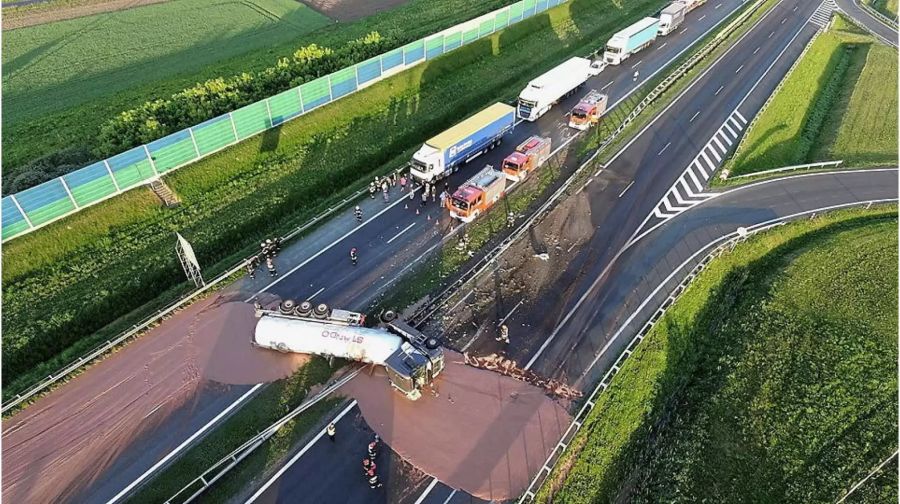 Süsse Versuchung auf der polnischen Autobahn.