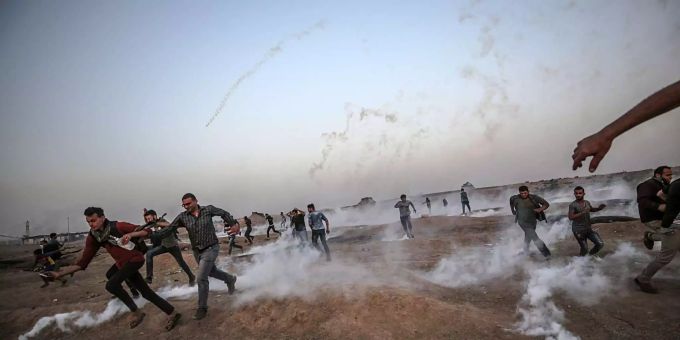 Wieder kam es im Gaza-Streifen zu heftigen Auseinandersetzungen. Wieder kam es im Gaza-Streifen zu heftigen Auseinandersetzungen.
