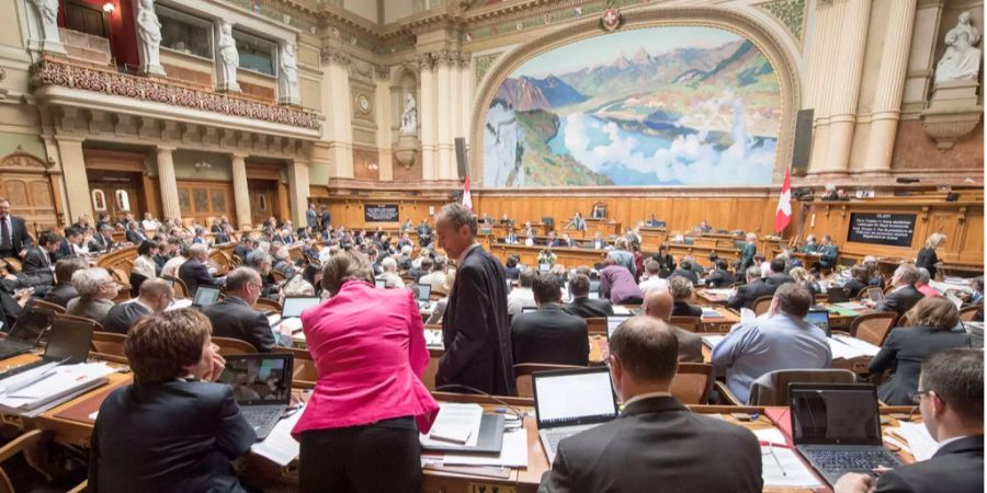 Der Nationalrat in Bern während einer Debatte.