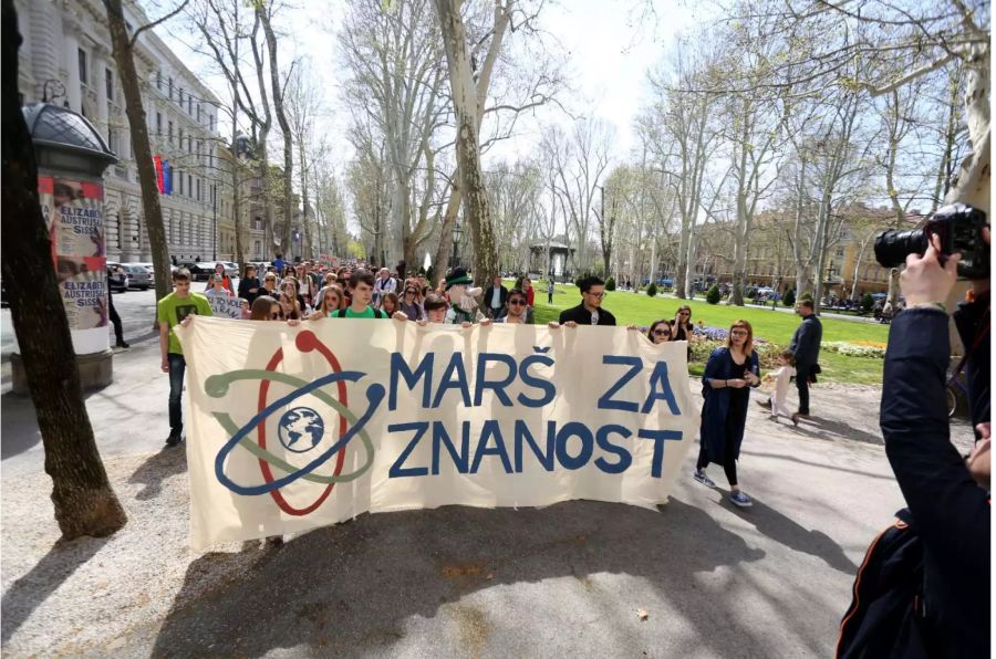 «March for Science» in der kroatischen Hauptstadt Zagreb.