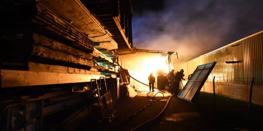 Brand im Gewerbeareal von Altstätten SG.
