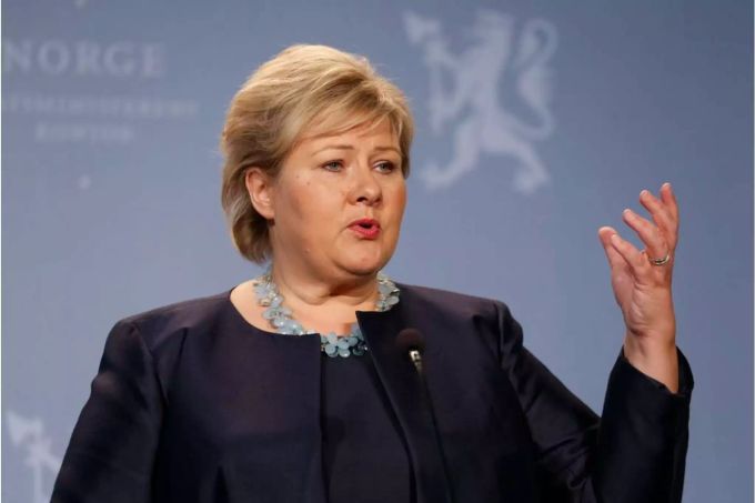 Ministerpräsidentin Erna Solberg. Erna Solberg