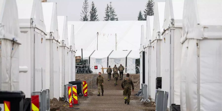 Ein Feldlager der deutschen Bundeswehr in Norwegen. (Symbolbild)