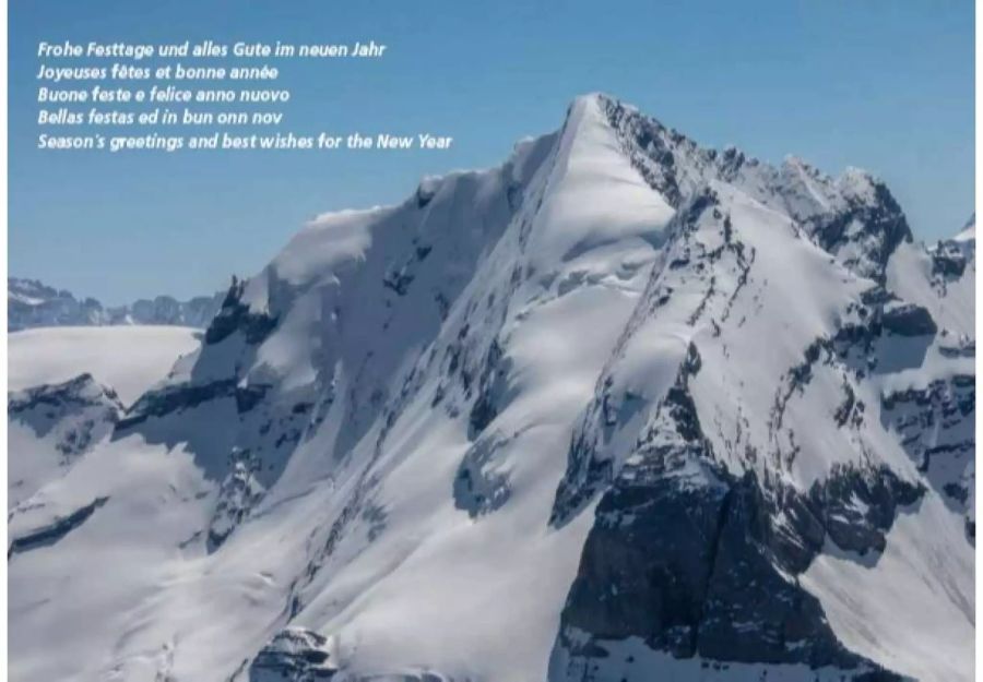 Johann Schneider-Ammanns (FDP) Karte ziert das Doldenhorn im Kanton Bern.