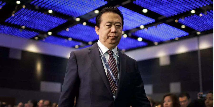 Der ehemalige Interpol-Chef Meng Hongwei an einem Kongress.