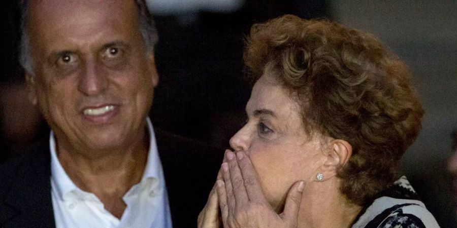 Luiz Fernando Pezao mit der ehemaligen brasilianischen Präsidentin Dilma Rousseff.