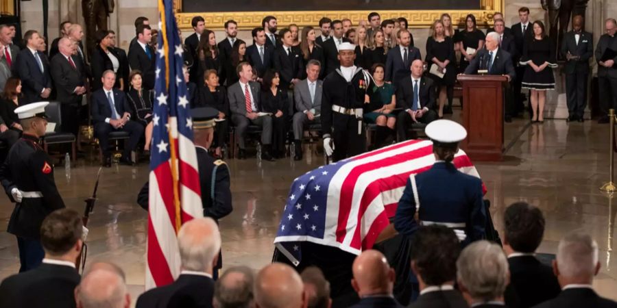 George H. W. Bush wurde im Capitol in Washington aufgebahrt.