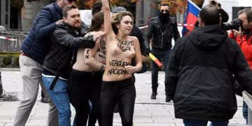 Femen-Aktivisten demonstrieren in Madrid.