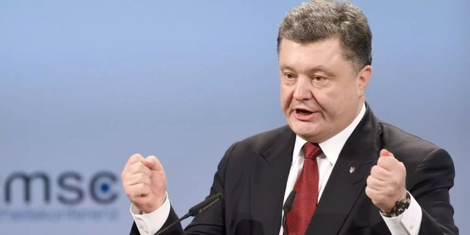 Der ukrainische Präsident Petro Poroschenko spricht an der 51. Sicherheitskonferenz in München.