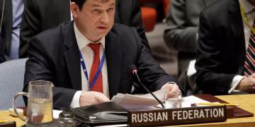 Dmitri Poljanski, stellvertretender Botschafter Russlands bei den Vereinten Nationen,.