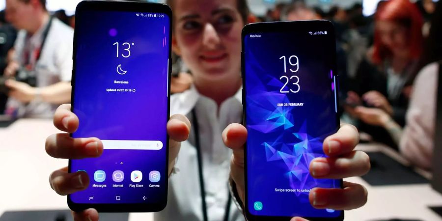 Die Vorstellung des Samsung Galaxy S9 am Mobile World Congress in Barcelona.