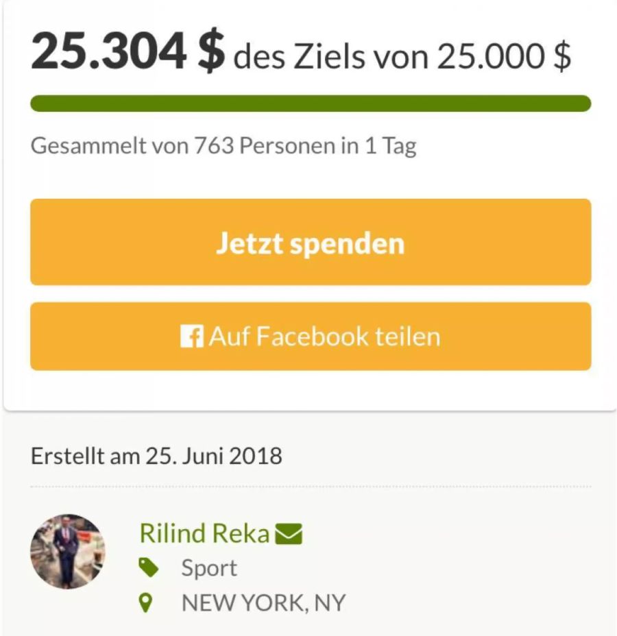 Über 700 Menschen haben gespendet, das Ziel wurde gar übertroffen.