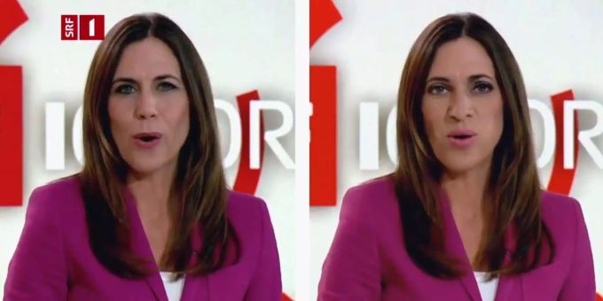 «10vor10»-Moderatorin Susanne Wille (links) und ihre Verschmelzung mit News-Kollegin Andrea Vetsch (r.). «10vor10»-Moderatorin Susanne Wille (links) und ihre Verschmelzung mit News-Kollegin Andrea Vetsch (r.).