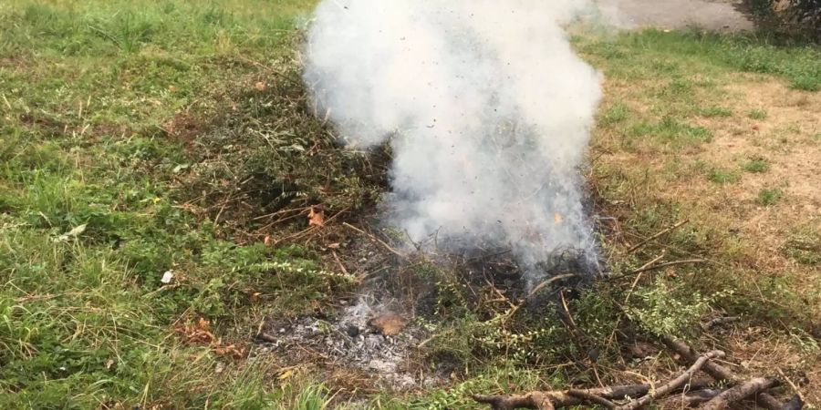 Illegales Feuer in Benken SG.