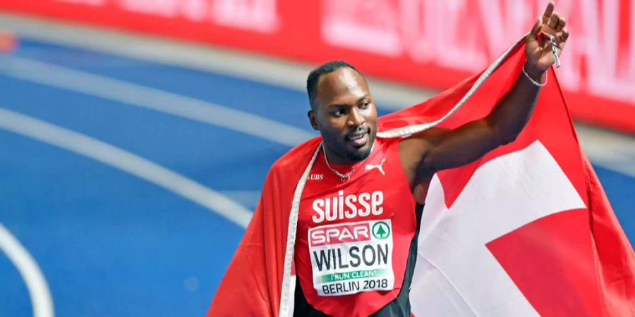 Der Schweizer Springer Alex Wilson nach seinem 200-Meter-Lauf an der EM in Berlin.