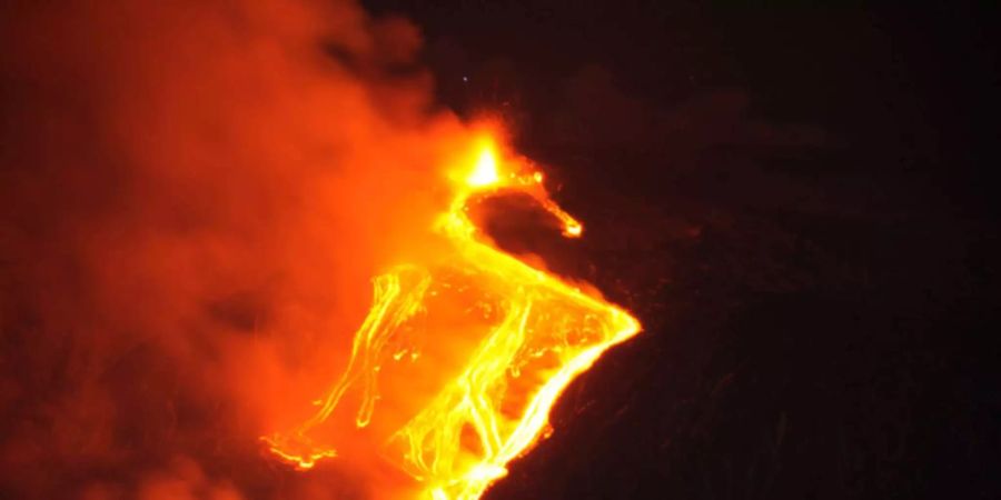 Der «Feuervulkan» in seiner bedrohlichsten Form der Stunde.