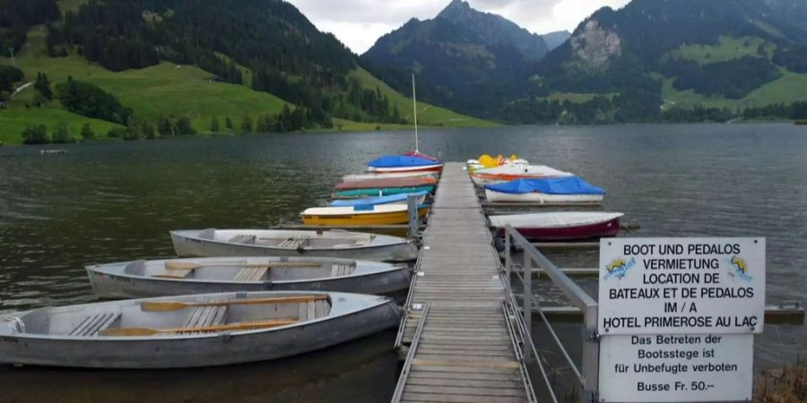 Der Schwarzsee im Kanton Freiburg.