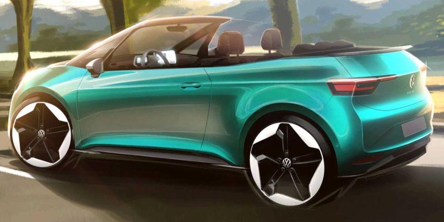 2021 entwarf VW ein Cabrio des ID.3 Es wird wohl bei einer Skizze bleiben.