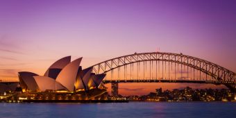 Sydney Sonnenuntergang Opernhaus Brücke
