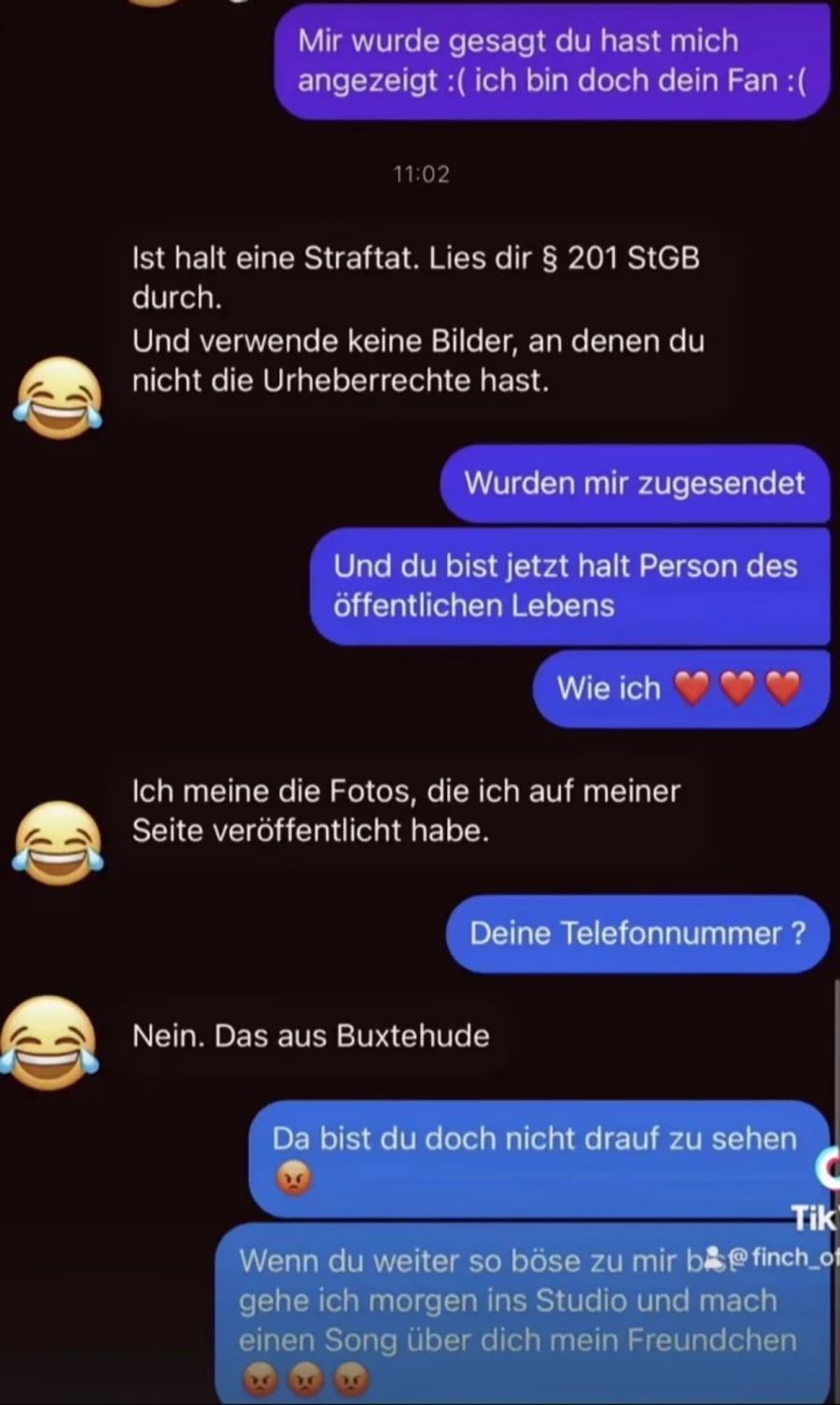 Der Musiker hat Angekündigt, seinen Ärger in einen Song zu verwandeln.