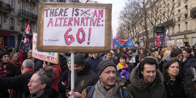 Demonstration Frankreich Rentenalter Rentenreform