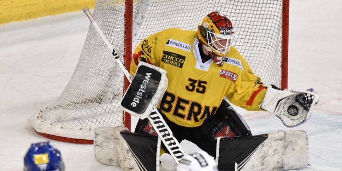 Tomi Karhunen im Dress des SC Bern im April 2021. NAtional league SCB