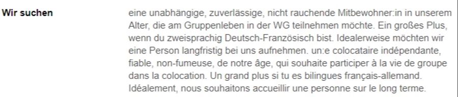 Rauchende Personen sind in dieser WG tabu.