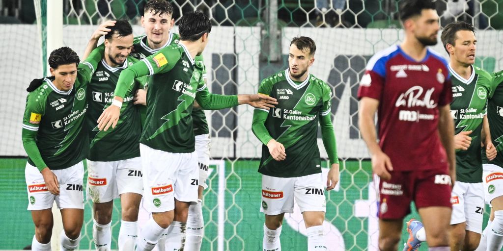 FC St.Gallen: Zeidler-Elf celebrates a 3-0 home win against Servette