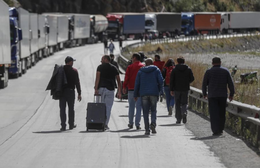 Seit der Teilmobilisierung Putins sind Zehntausende in das Nachbarland Georgien geflüchtet.