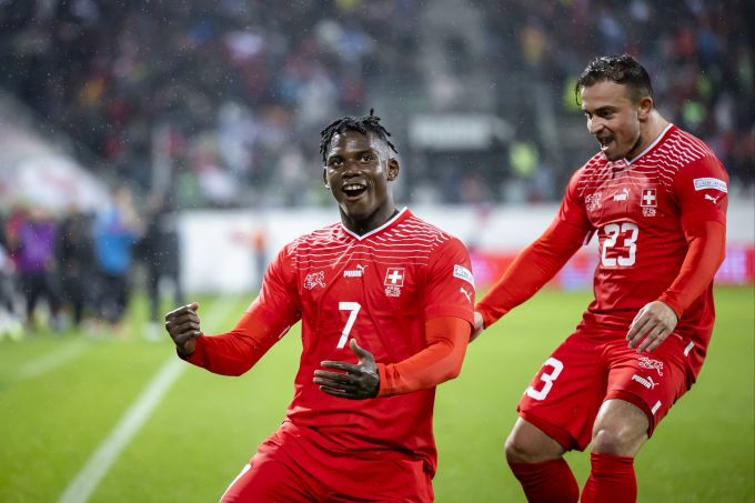 Breel Embolo jubelte zuletzt auch in der Nati zweimal. Breel Embolo