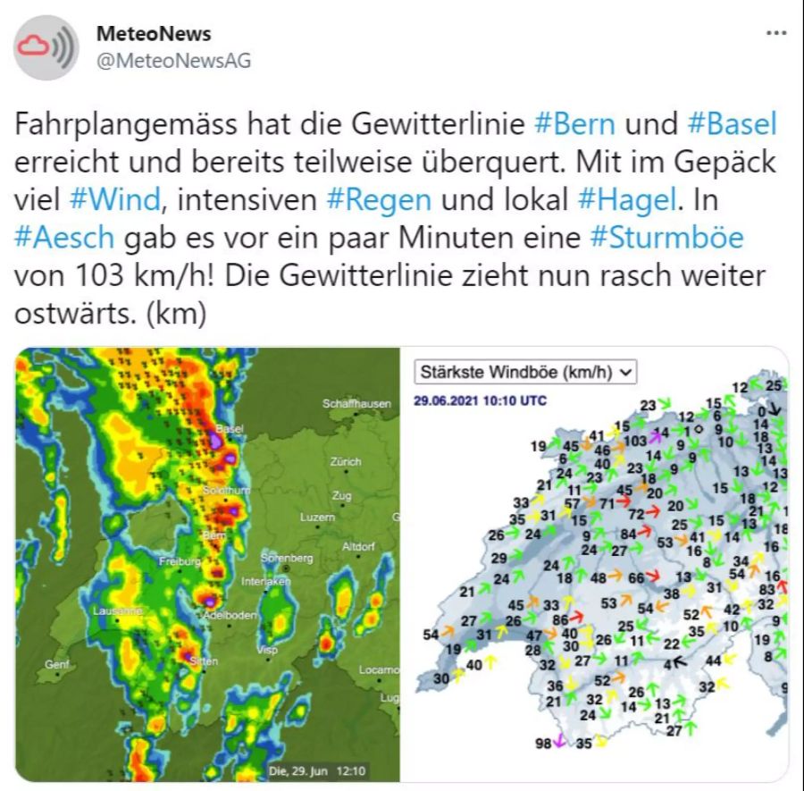 Gewitter Schweiz