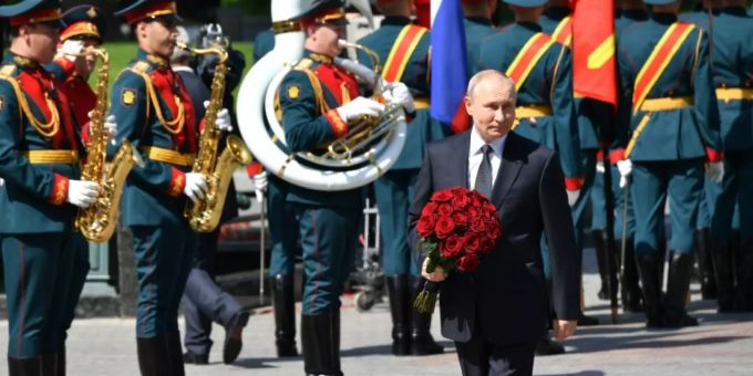 Putin bei einer Gedenkveranstaltung in Moskau. Wladimir Putin