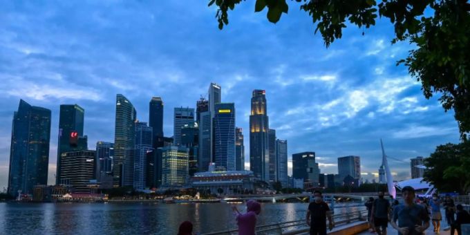 Skyline in Singapur Skyline in Singapur