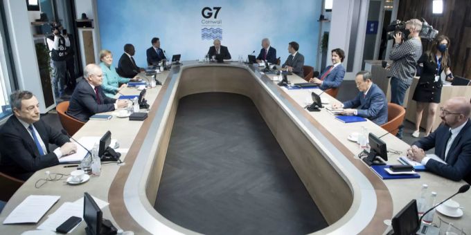 Die Staats- und Regierungschefs der G7 und ihre Partner trafen sich vom Freitag bis Sonntag in der britischen Grafschaft Cornwall. G7 Coronavirus