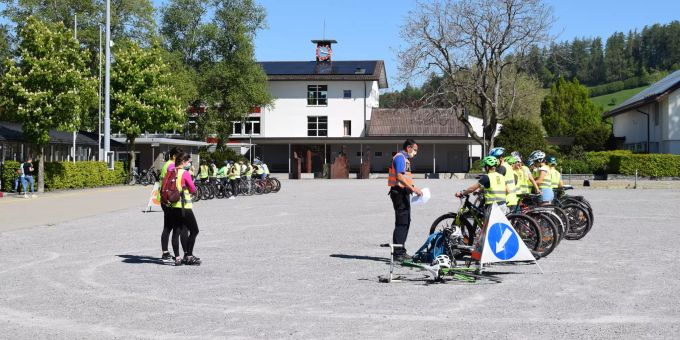 Fahrradprüfung in Herisau.