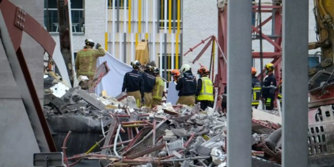 Unglücksort im belgischen Antwerpen Unglücksort im belgischen Antwerpen