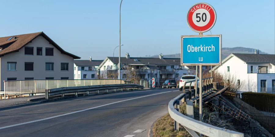 Ortsschild der Gemeinde Oberkirch.