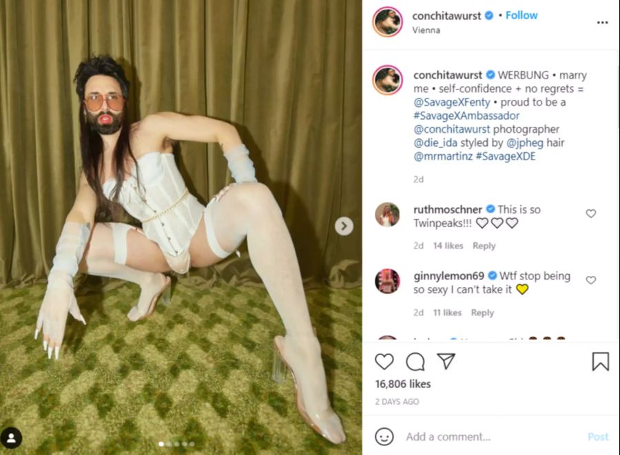 Conchita Wurst sind Geschlechterrollen total schnuppe.