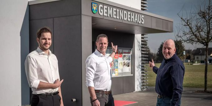 Sie wollen in den Härkinger Gemeinderat: Philipp Niklaus, André Repond und Philippe Misteli. CVP Gemeinderatswahlen Härkingen