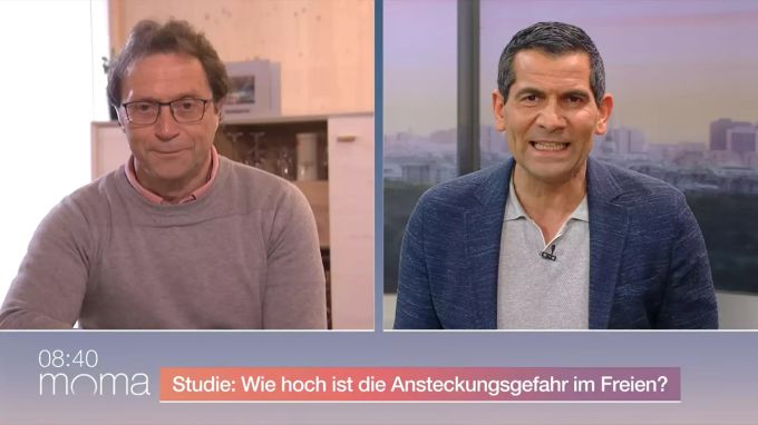 Gerhard Scheuch, Physiker und Aerosol-Experte, im Gespräch mit ZDF. zdf