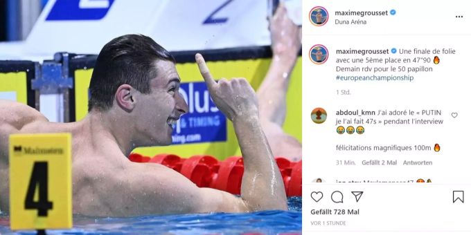 Maxime Grousset belegte an der Schwimm-EM den fünften Platz. Maxime Grousset