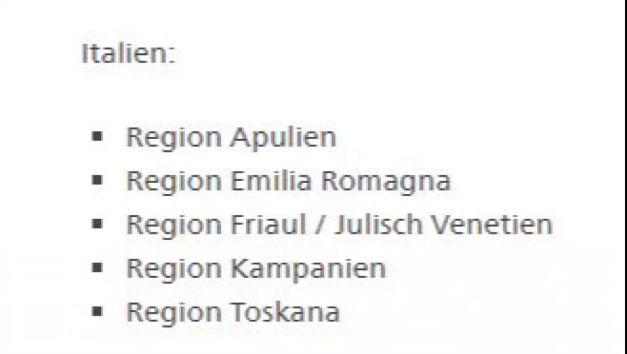 Coronavirus Schweiz Italien Risiko