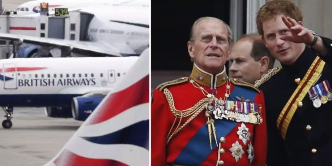 Ohne Meghan - Privatjet-Fan Harry flog per Linienflug zu Philip (†99)