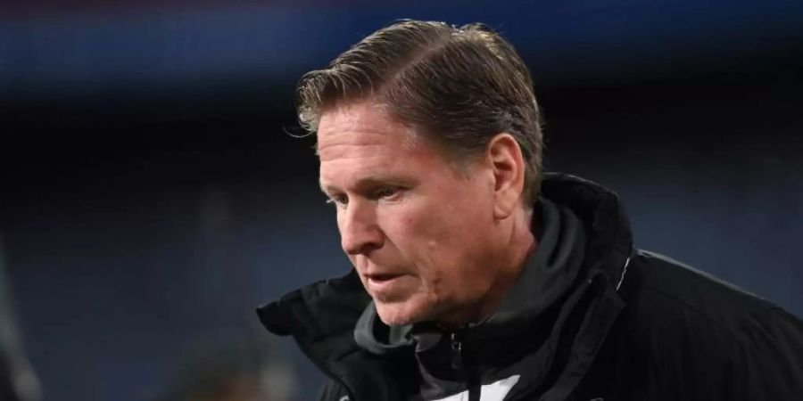 Kölns Trainer Markus Gisdol erwägt gegen Werder Bremen offenbar eine offensivere Aufstellung als in den vergangenen Heimspielen. Foto: Sven Hoppe/dpa
