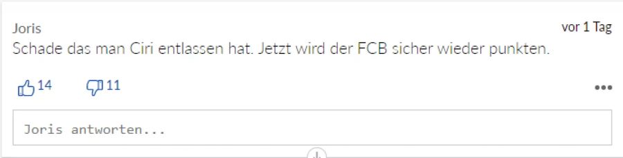 Joris trauert Sforza nach aber ist trotzdem positiv gestimmt.