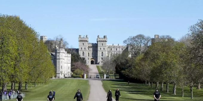 Trauerfeier und Beisetzung von Prinz Philip, Ehemann von Queen Elizabeth II. , finden auf Schloss Windsor statt. Foto: Frank Augstein/AP/dpa Queen Elizabeth