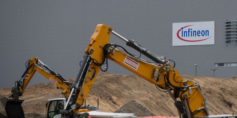 Die Baustelle für die neue Smart Power Fab von Infineon in Dresden.